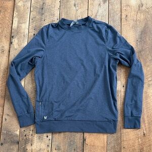 VUORI ponto performance crew neck. azure heather. sz medium